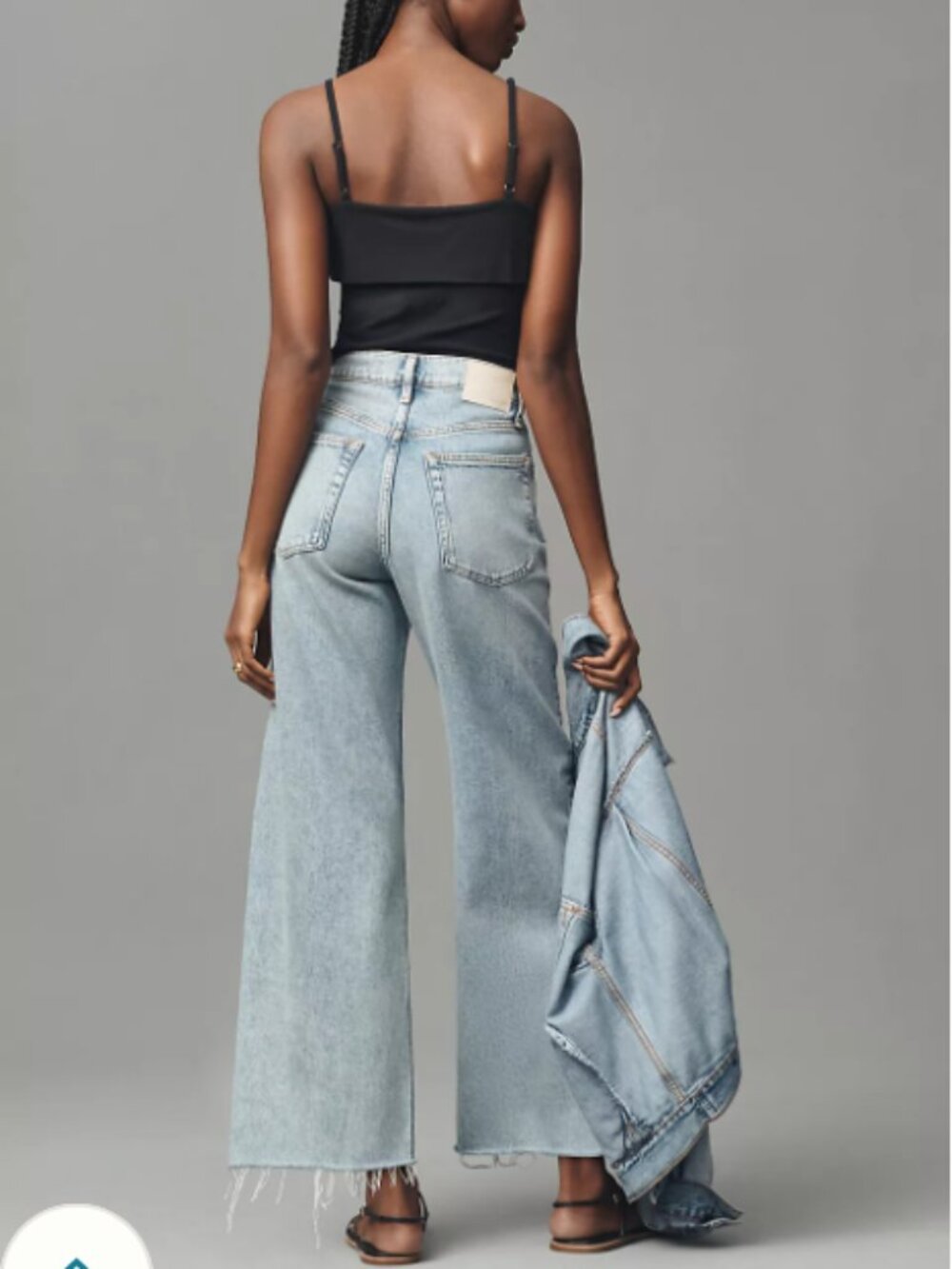 Rag & Bone Andi Crop High-Rise Wide-Leg Jeans sz 30 - Picture 5 of 5
